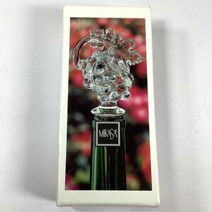 Mikasa Fruit Collection Crystal Glass Wine Bottle Stopper Grape Vine New In Box